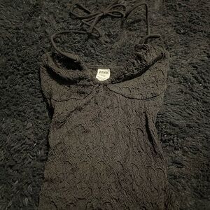 PINK Victoria's Secret Black Textured Camisole